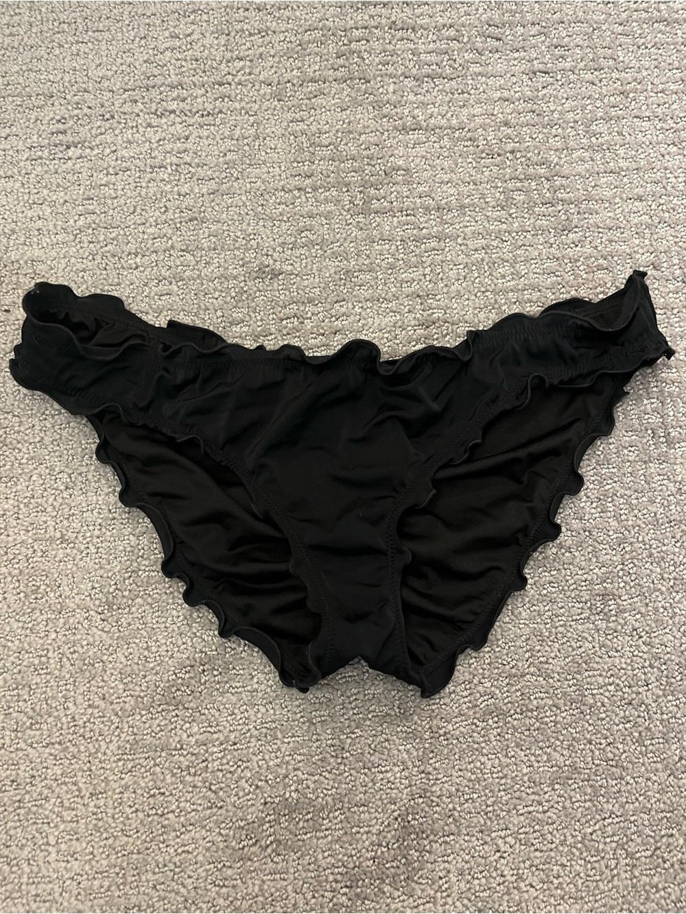 Victoria's Secret Black Ruffled Bikini Bottom